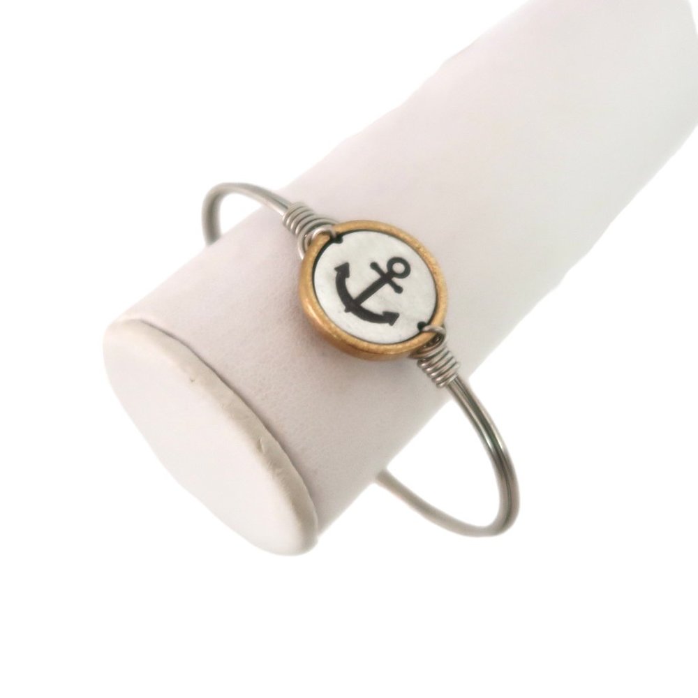 LUCA & DANNI Nautical Anchor bangle bracelet
